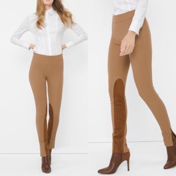 White House Black Market Pants - NWOT WHBM The Jodphur Tan Zip Leggings